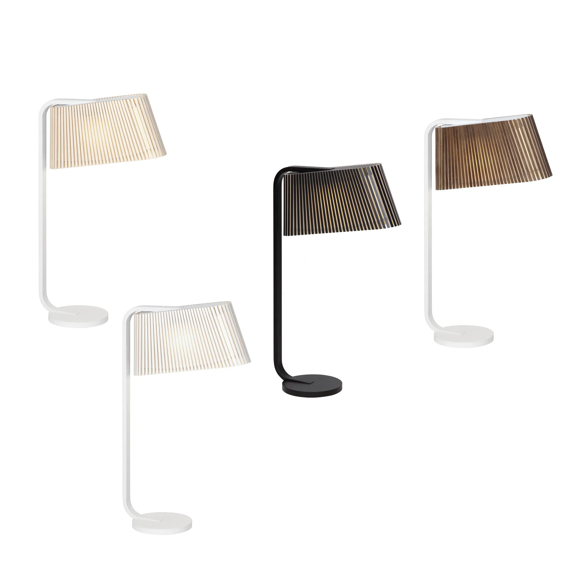 Owalo 7020, bordslampa, black laminated Secto Design
