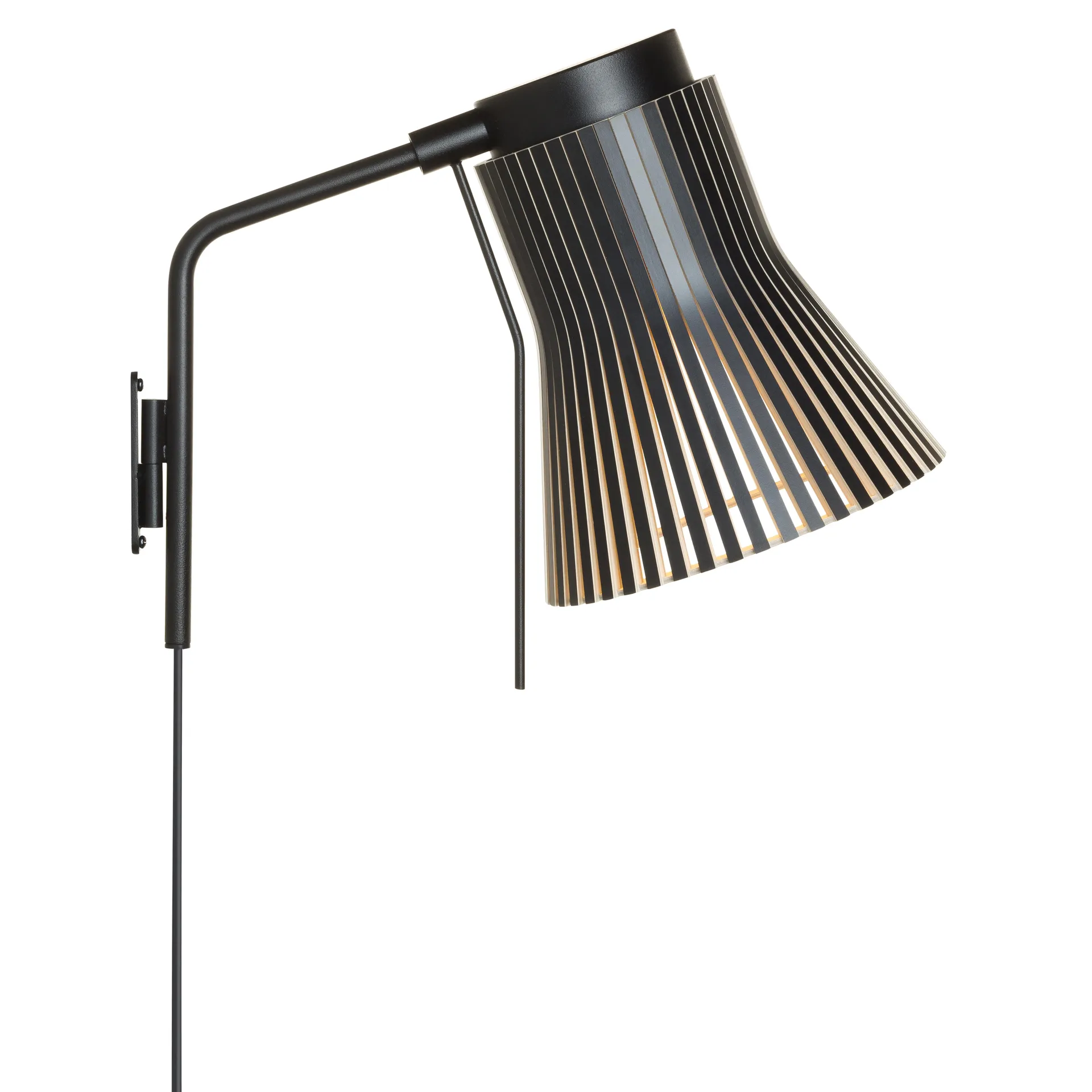 Petite 4630, vägglampa, black laminated Secto Design