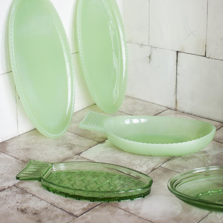 Fish & Fish serveringsfat 14x26 cm, Jadeite green Serax