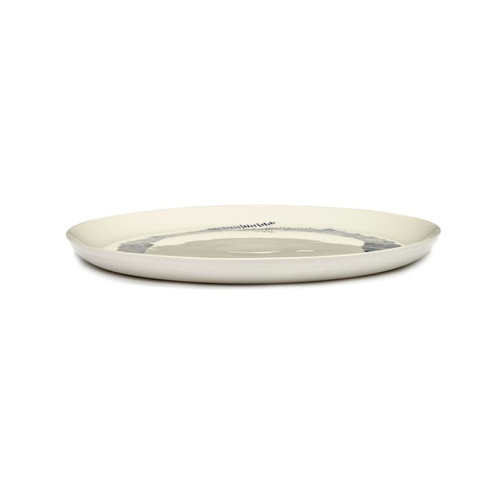Ottolenghi Feast tallrik L Ø26 cm 2-pack, White stripes-blue Serax