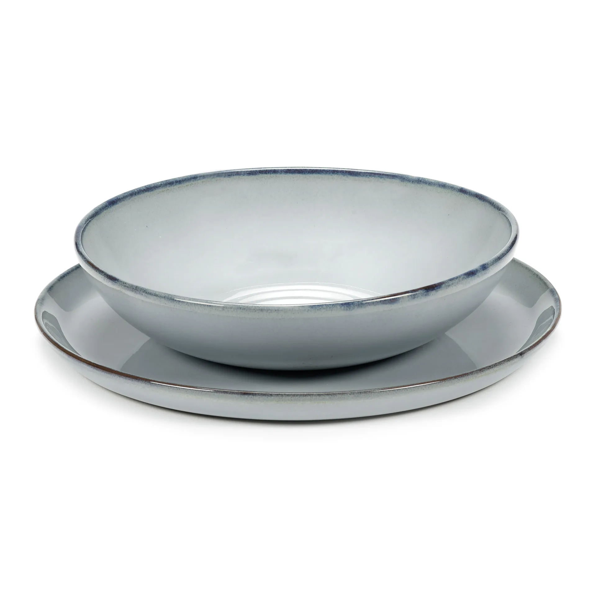 Pure Blue Glazed djup tallrik Ø19,5 cm, Blå Serax