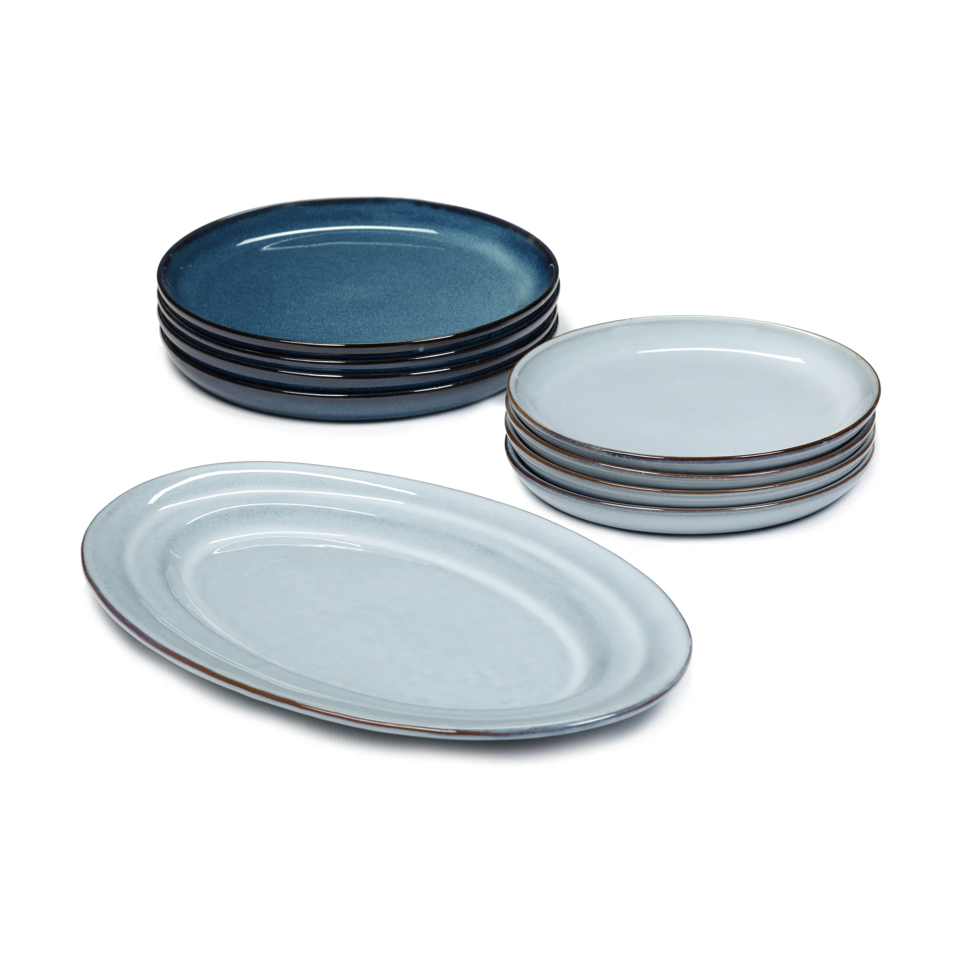 Pure dinner set 9 delar, Blue Serax