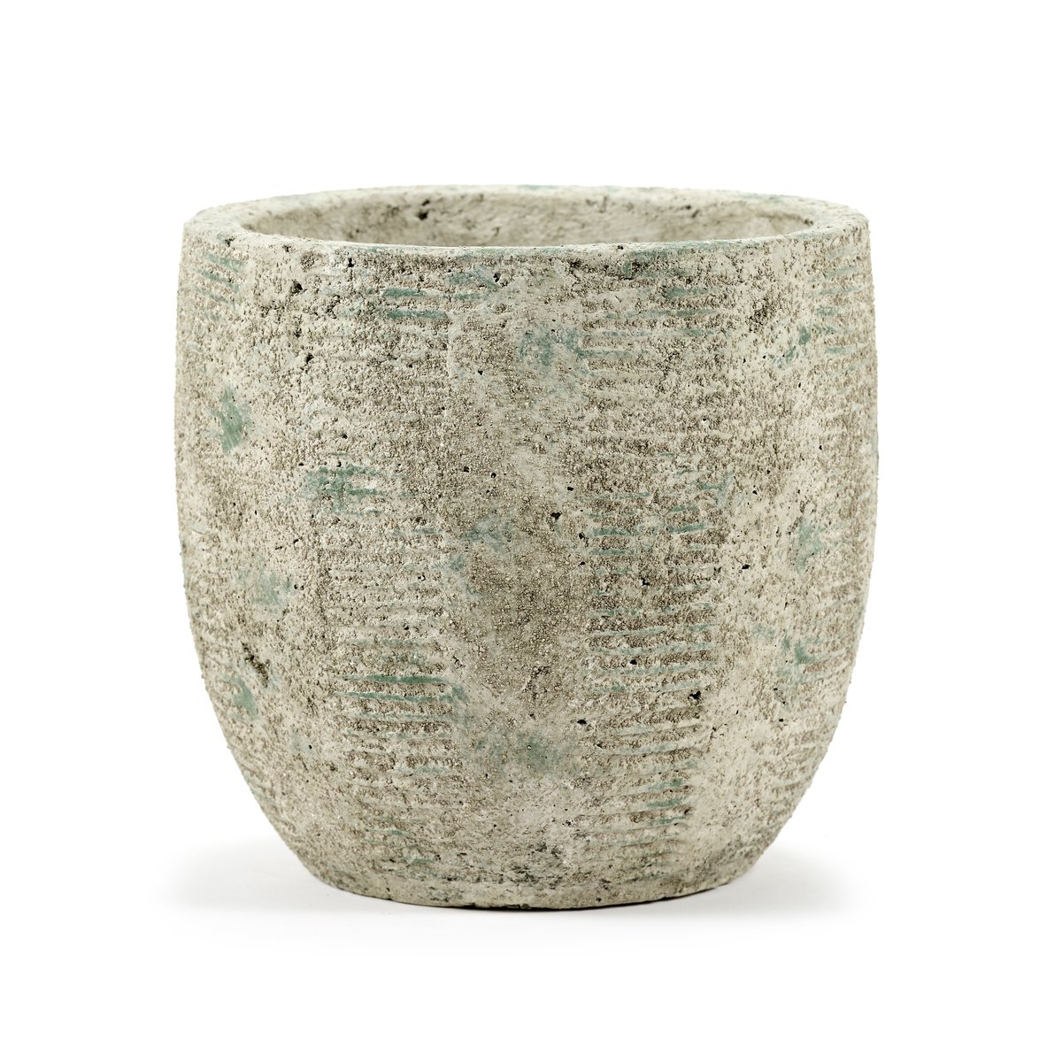 Serax Rustic kruka ränder M 20,5 cm Grey | Skandinavisk Design | Krukor | Grå