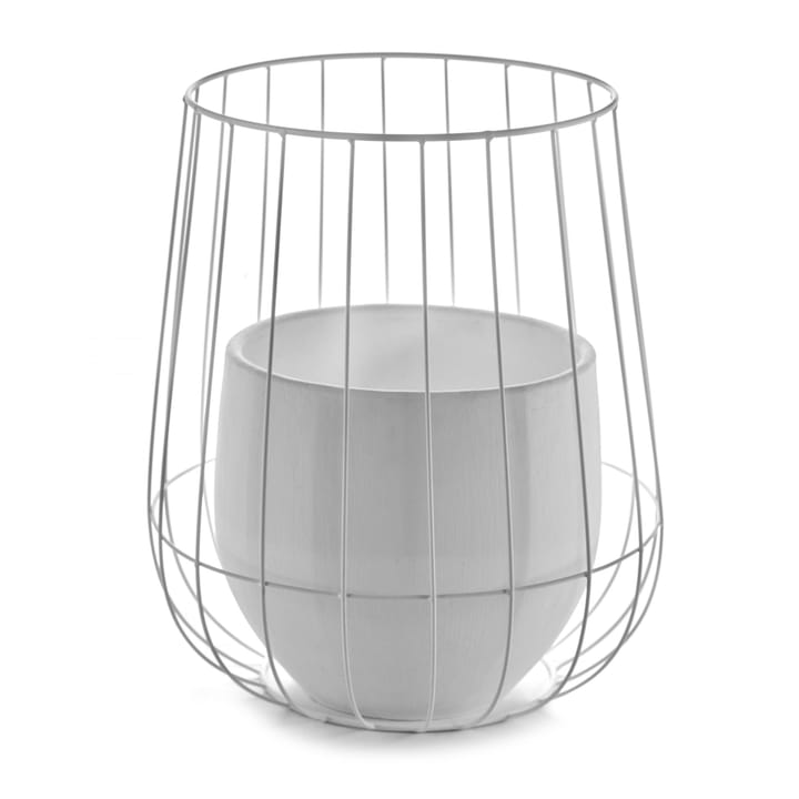 Serax blomkruka i korg Ø37 cm h46 cm - White - Serax
