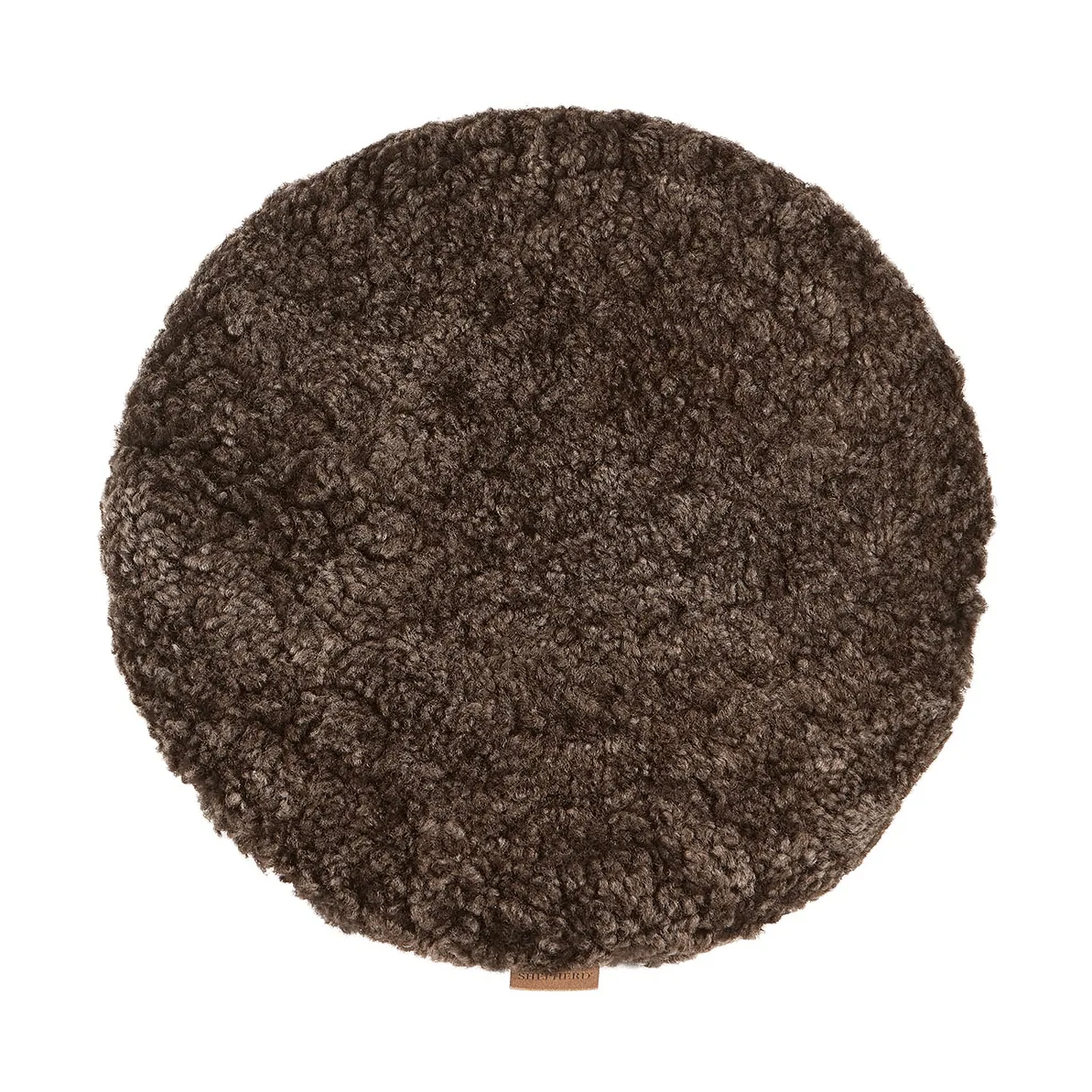 Jill stolsdyna vadderad, Cappuccino (brun), Ø36 cm Shepherd of Sweden