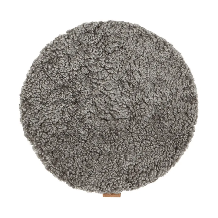 Jill stolsdyna vadderad - Grågrafit (grå), Ø36 cm - Shepherd of Sweden