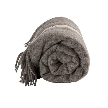 Lucy ullpläd 140x240 cm - Granit - Shepherd of Sweden