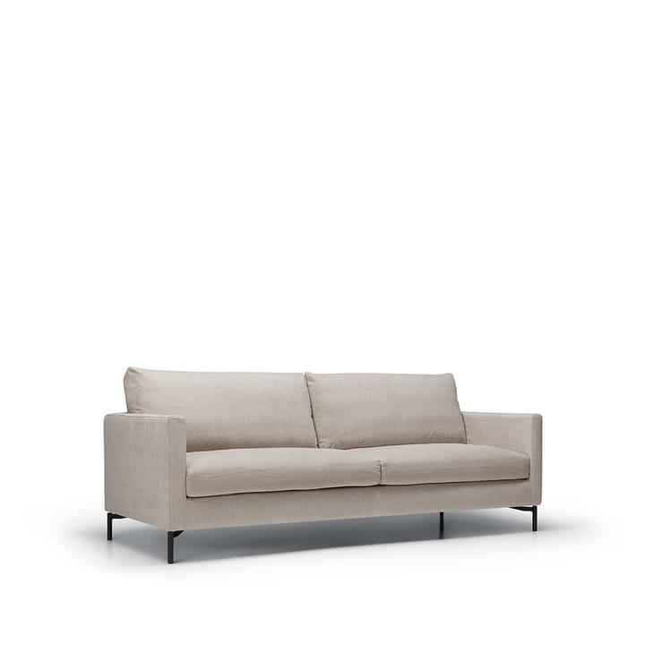 Impulse 3-sits soffa lux - tyg caleido 3790 light beige, lcv, arms. 1, ben 145, svart - Sits