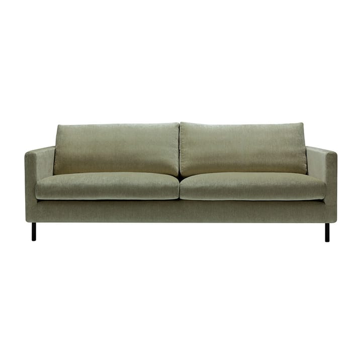 Impulse 3-sits soffa lux - tyg elyot 8 green, lcv, arms.1, ben 111d svart - Sits