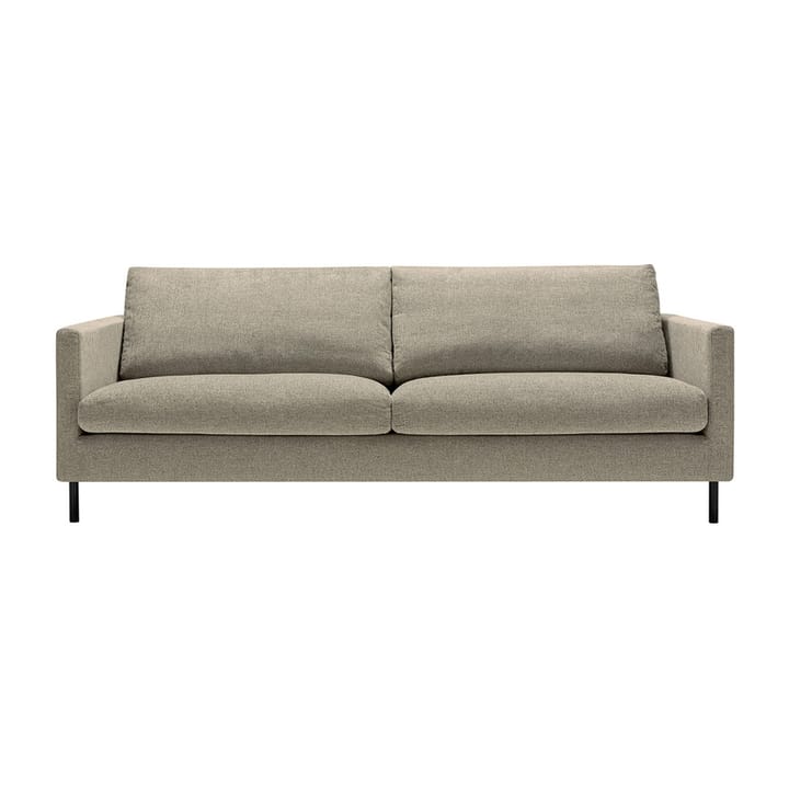 Impulse 3-sits soffa lux - tyg king 2 beige, lcv, arms.1, ben 111d svart - Sits