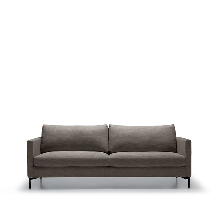 Impulse 3-sits soffa lux - tyg timber 3 grey brown, lcv, arms. 1, ben 145 svart - Sits
