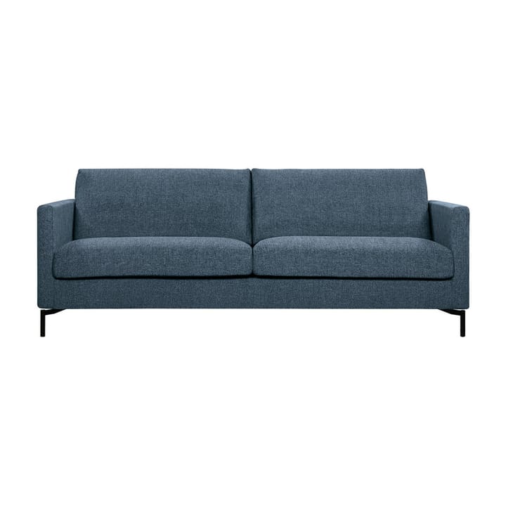 Impulse 3-sits soffa standard - tyg poem 4 dark blue, lcv, arms.1, ben 145 svart - Sits
