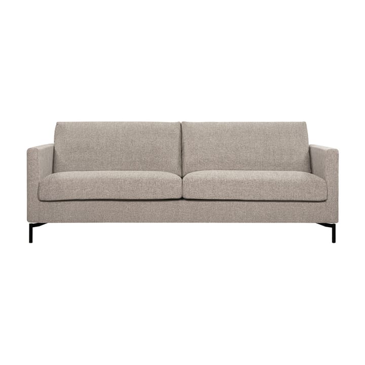 Impulse 3-sits soffa standard - tyg poem 6 beige, lcv, arms.1, ben 145 svart - Sits