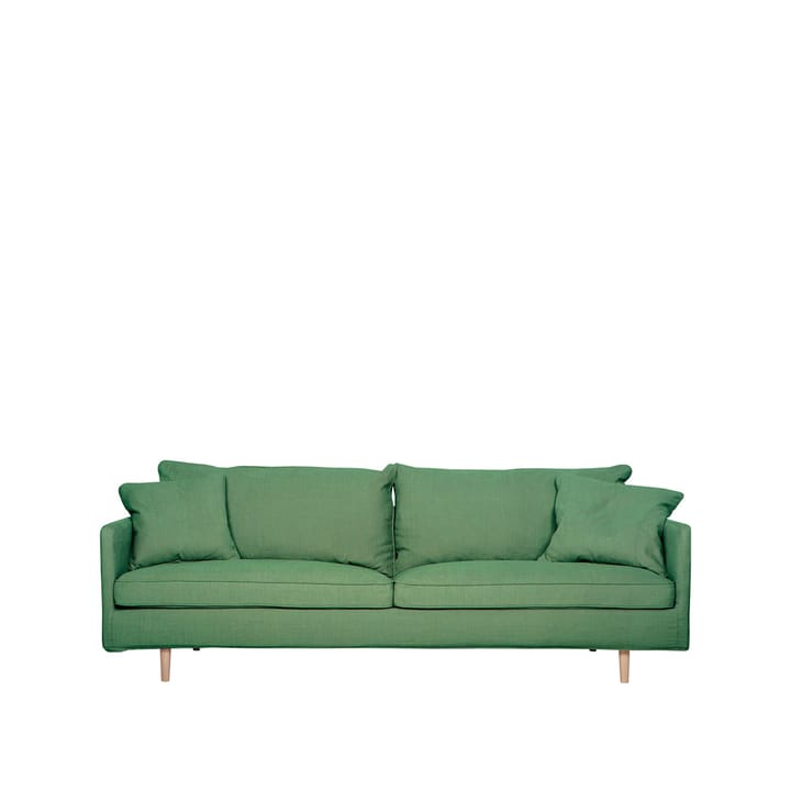 Julia 3-sits soffa lux - tyg caleido 11900 emerald green, arms. 1, ben white oak - Sits