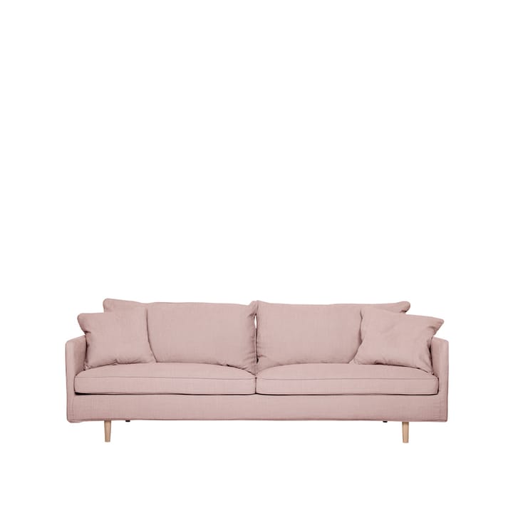 Julia 3-sits soffa lux - tyg caleido 2990 powder pink, arms. 1, ben white oak - Sits