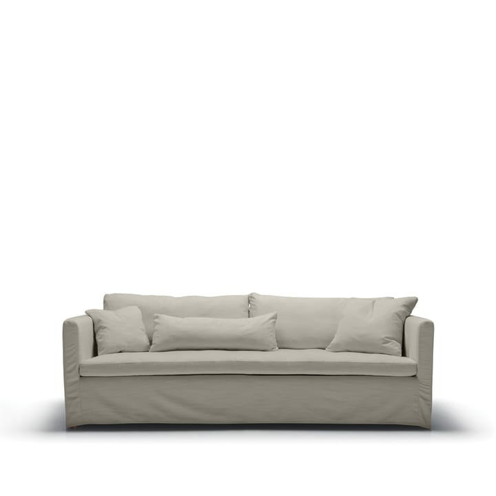 Lill 3-sits soffa lux - tyg timber 4 greige, lc, ben nr.111d brushed steel - Sits