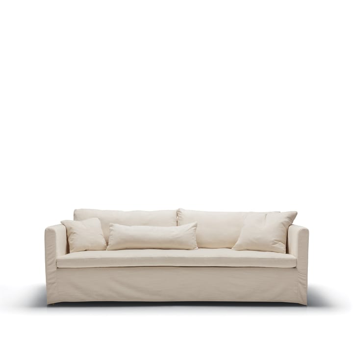 Lill 3-sits soffa lux - tyg timber 6 cream, lc, ben nr.111d brushed steel - Sits