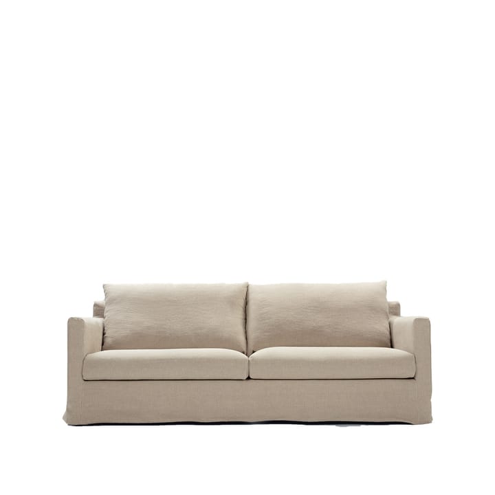 Sally 3-sits soffa standard - tyg linen l007 flax, armstöd 2, ben 111d - Sits