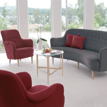 Runda Samsas soffa - tyg rami 6810 natur, ekben - Sjögren