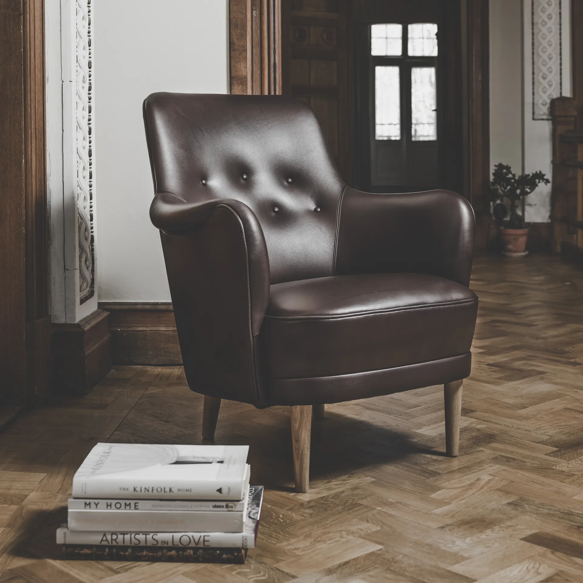 Samsas fåtölj, Rustical 33286 brun-ekben Sjögren