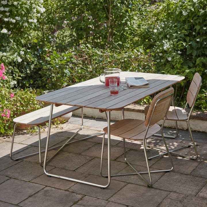 Lilium bänk, teak, rostfritt stål Skagerak