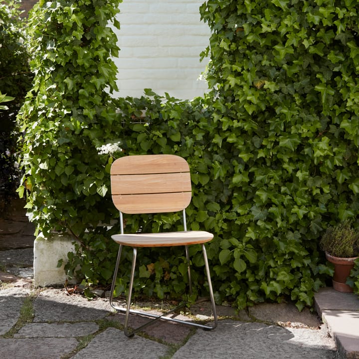 Lilium stol, teak, rostfritt stål Skagerak