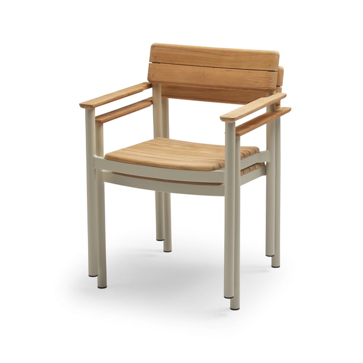 Pelagus karmstol teak, Light ivory Skagerak