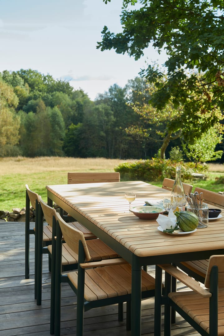 Pelagus matbord teak 214x90,5 cm, Hunter green Skagerak