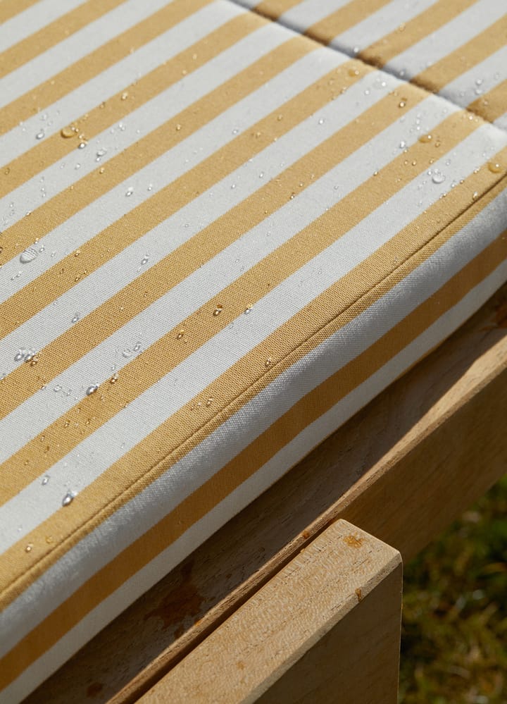 Riviera dyna till solsäng, tyg outdoor textile golden yellow stripe Skagerak