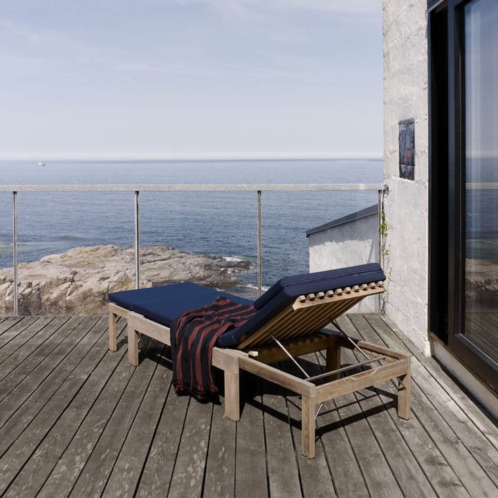 Riviera dyna till solsäng, tyg outdoor textile golden yellow stripe Skagerak