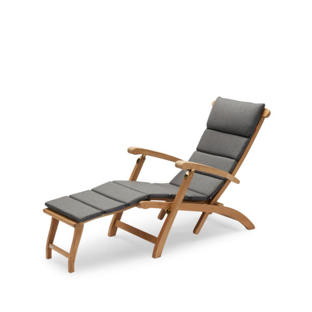 Skagerak Steamer däckstolsdyna tyg charcoal | Skandinavisk Design | Stolsdynor & kuddar för utomhusbruk | Grå