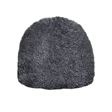 Buzz stolsdyna fårskinn - Charcoal-svart läderimitation - Skandilock