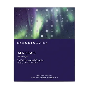 Aurora doftljus - 350 g, 2 vekar - Skandinavisk