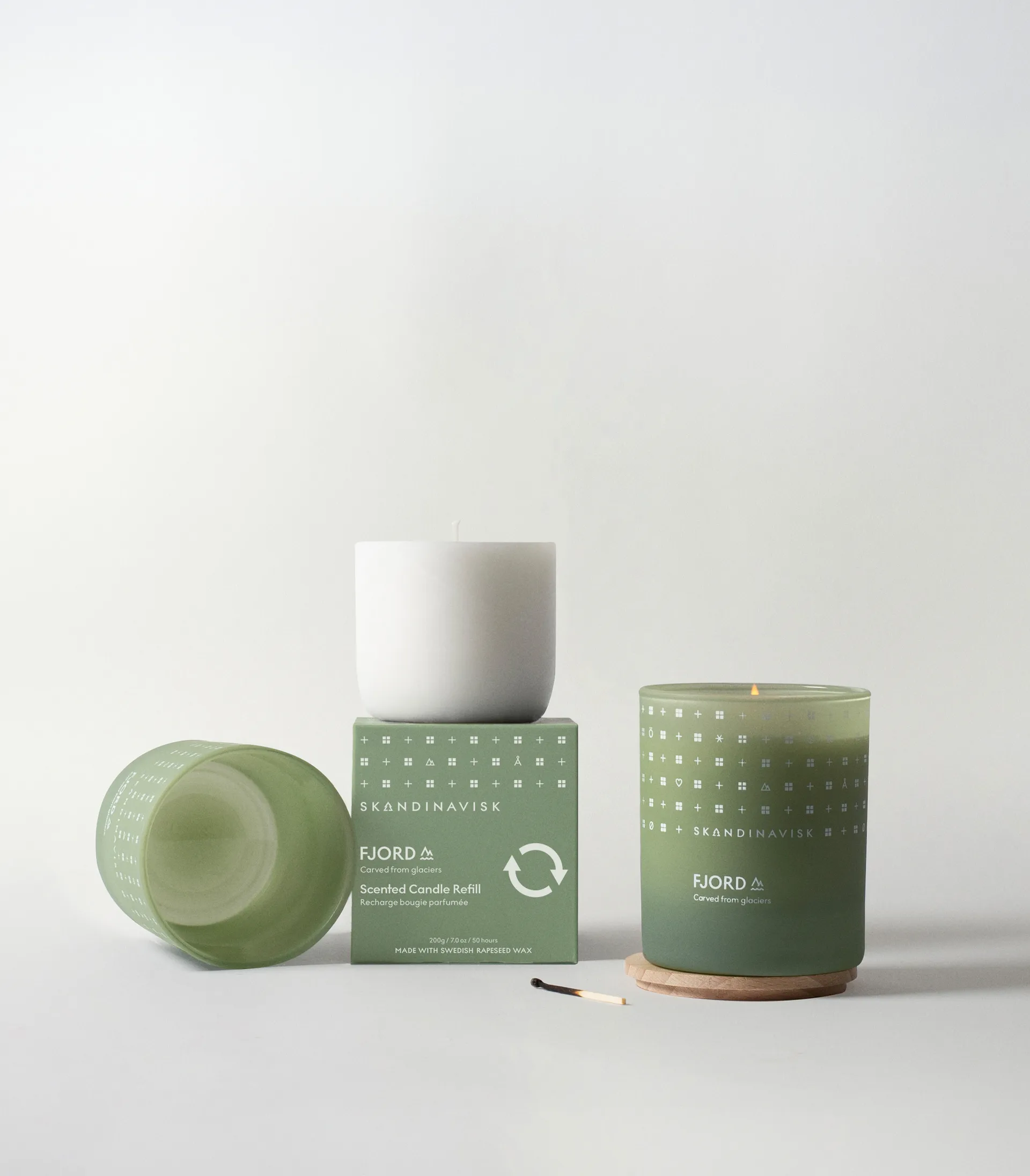 Refill Fjord doftljus, 200 g Skandinavisk