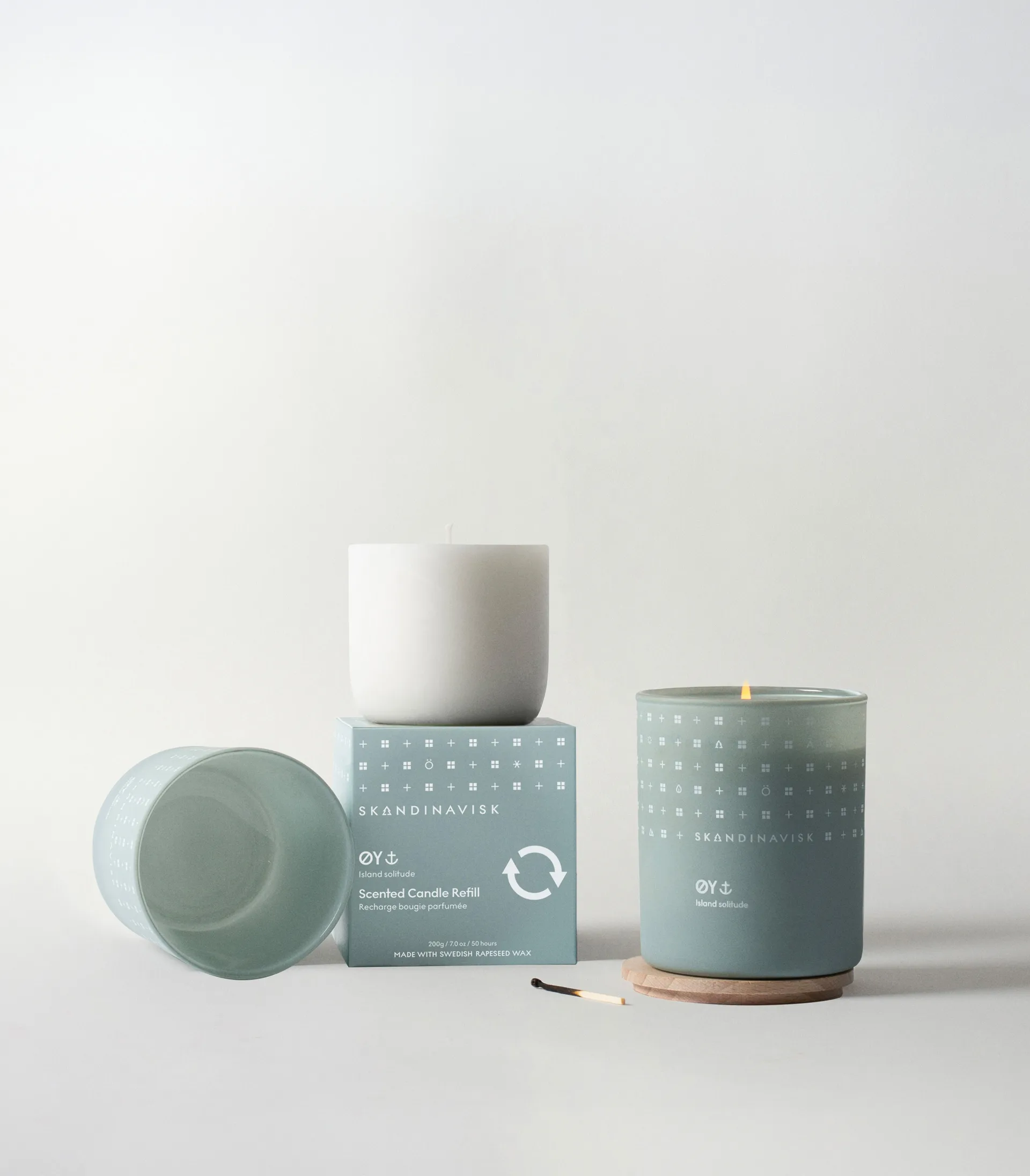 Refill Øy doftljus, 200 g Skandinavisk