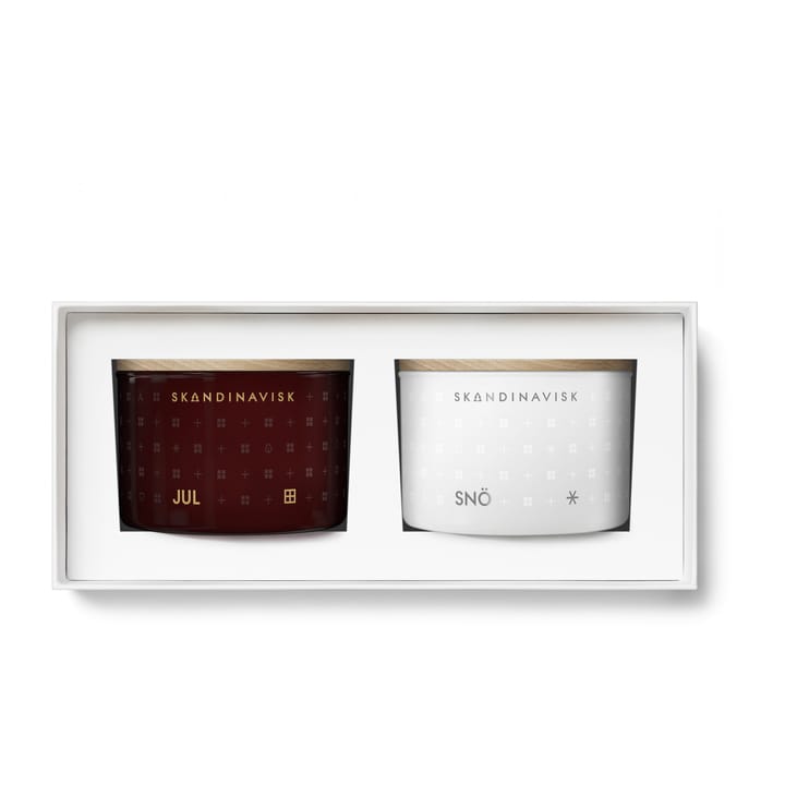White Christmas Mini ljus gåvoset 2 delar - 2x90g - Skandinavisk