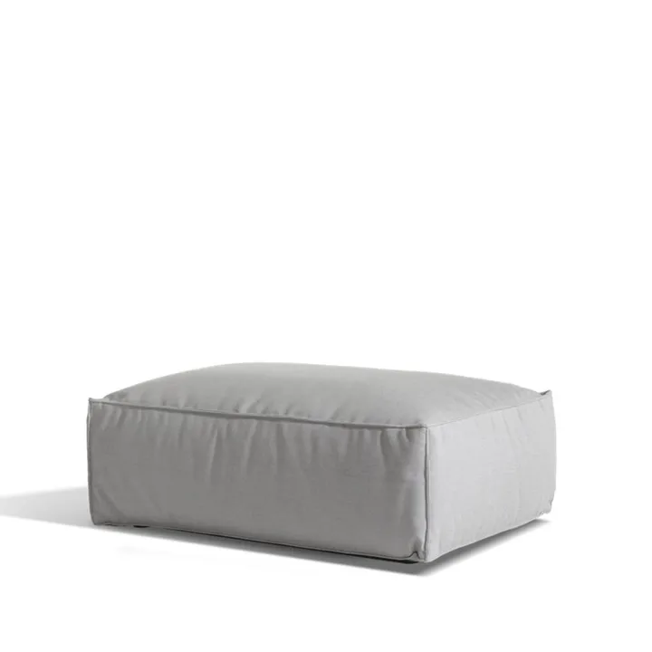 Asker soffmodul - Sunbrella Sling light grey, fotpall - Skargaarden