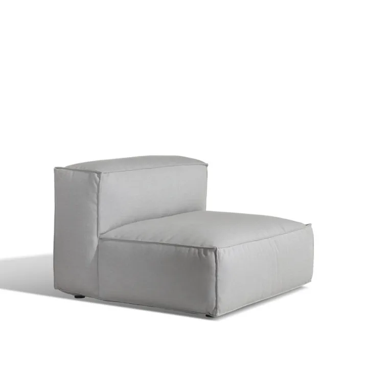 Asker soffmodul - Sunbrella Sling light grey, mittdel large - Skargaarden
