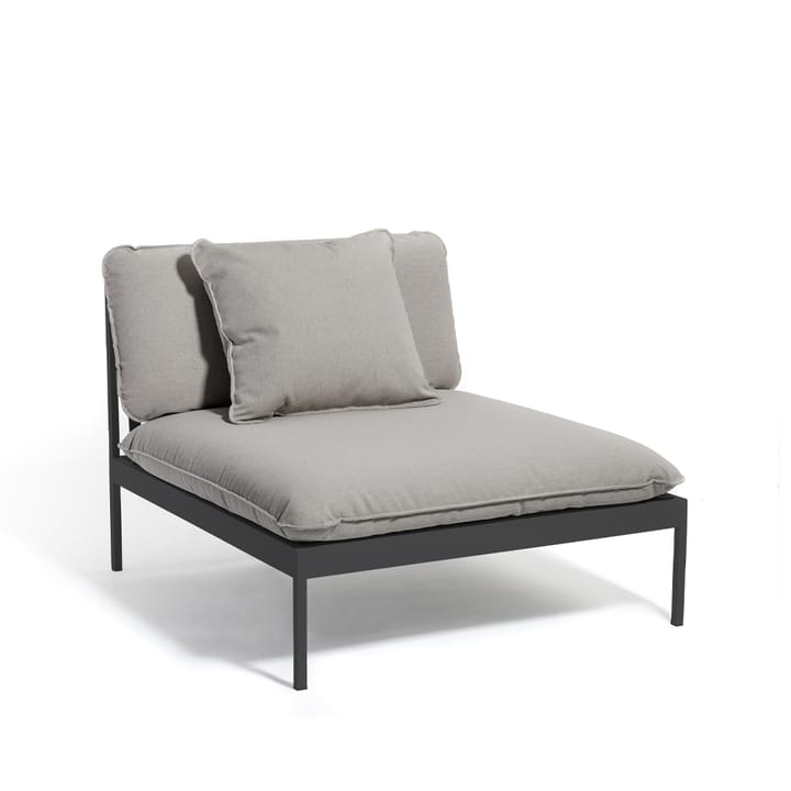 Bönan modulsoffa - Fiord 551 beige, 1-sits, mörkgrå aluminium ram - Skargaarden