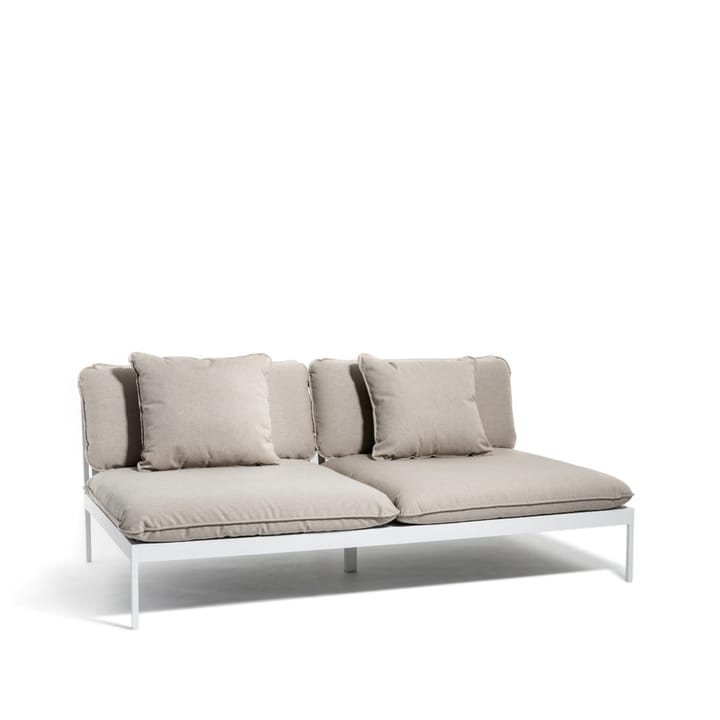 Bönan modulsoffa - Sunbrella Ashe light grey, 2-sits, ljusgrå aluminium ram - Skargaarden