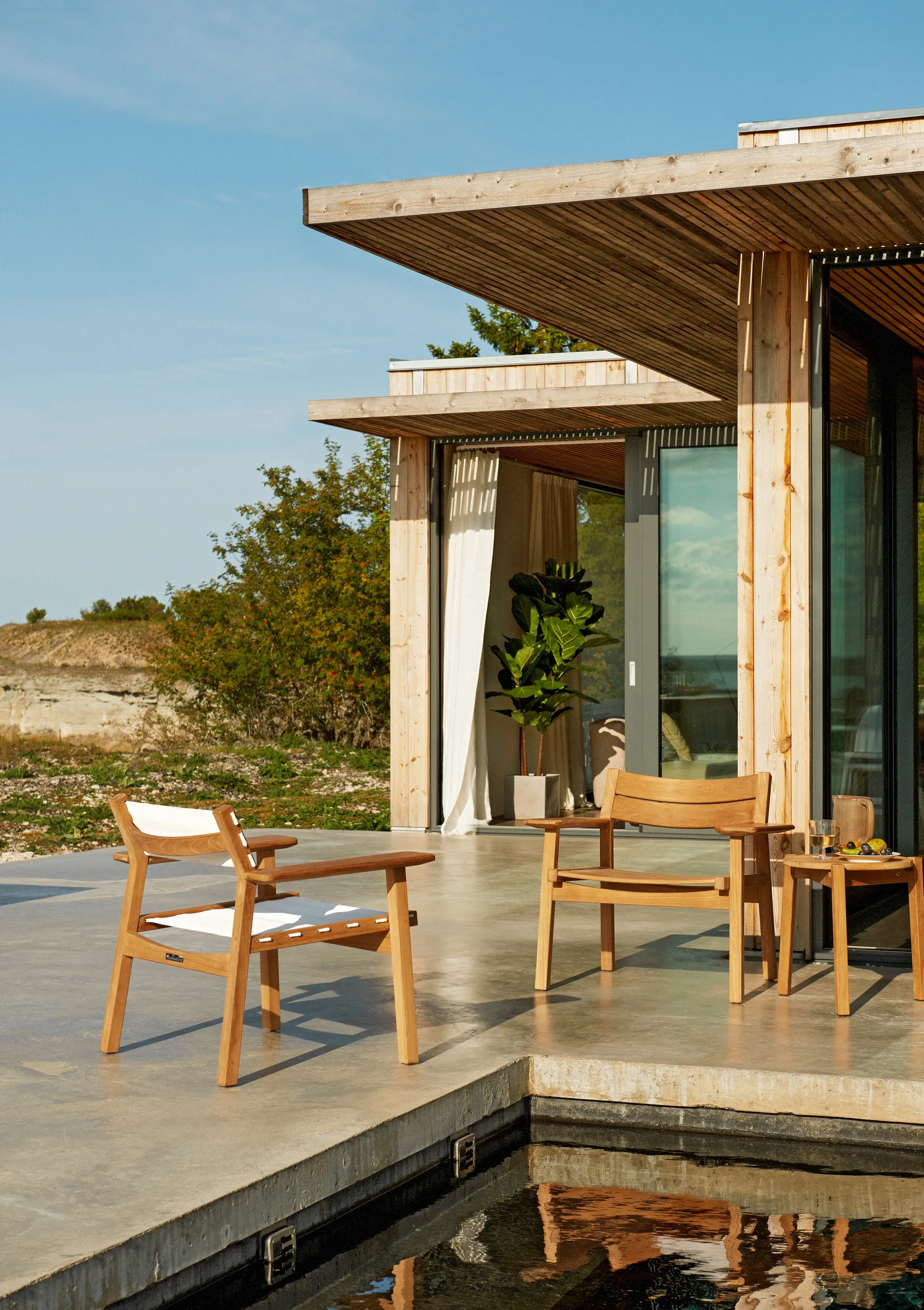 Djurö loungefåtölj, Teak Skargaarden