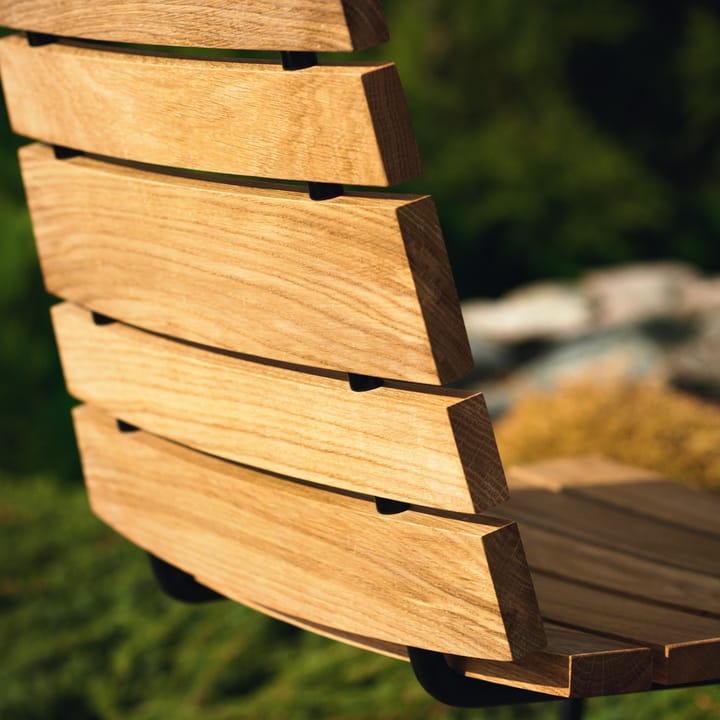 Grinda stol, Teak, svart stativ Skargaarden