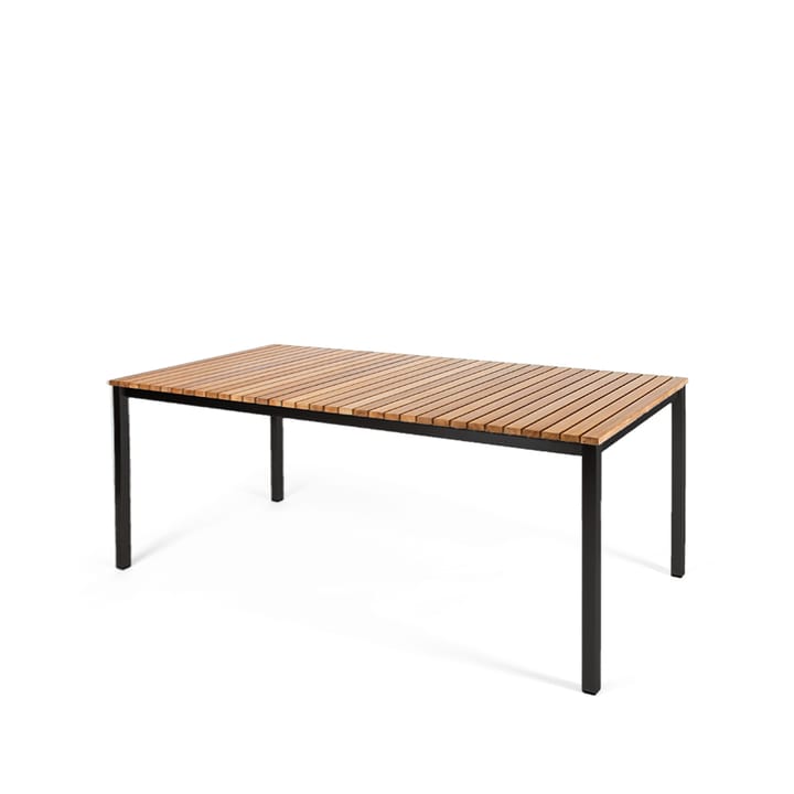 Häringe matbord - teak, large, svart stålstativ - Skargaarden