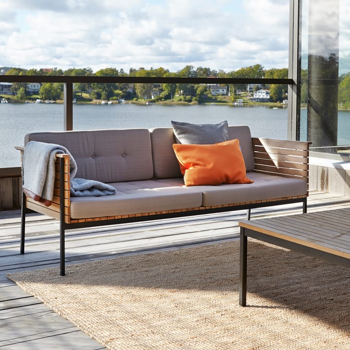 Häringe soffa, Sunbrella Natté Nature Grey-teak-svart Skargaarden
