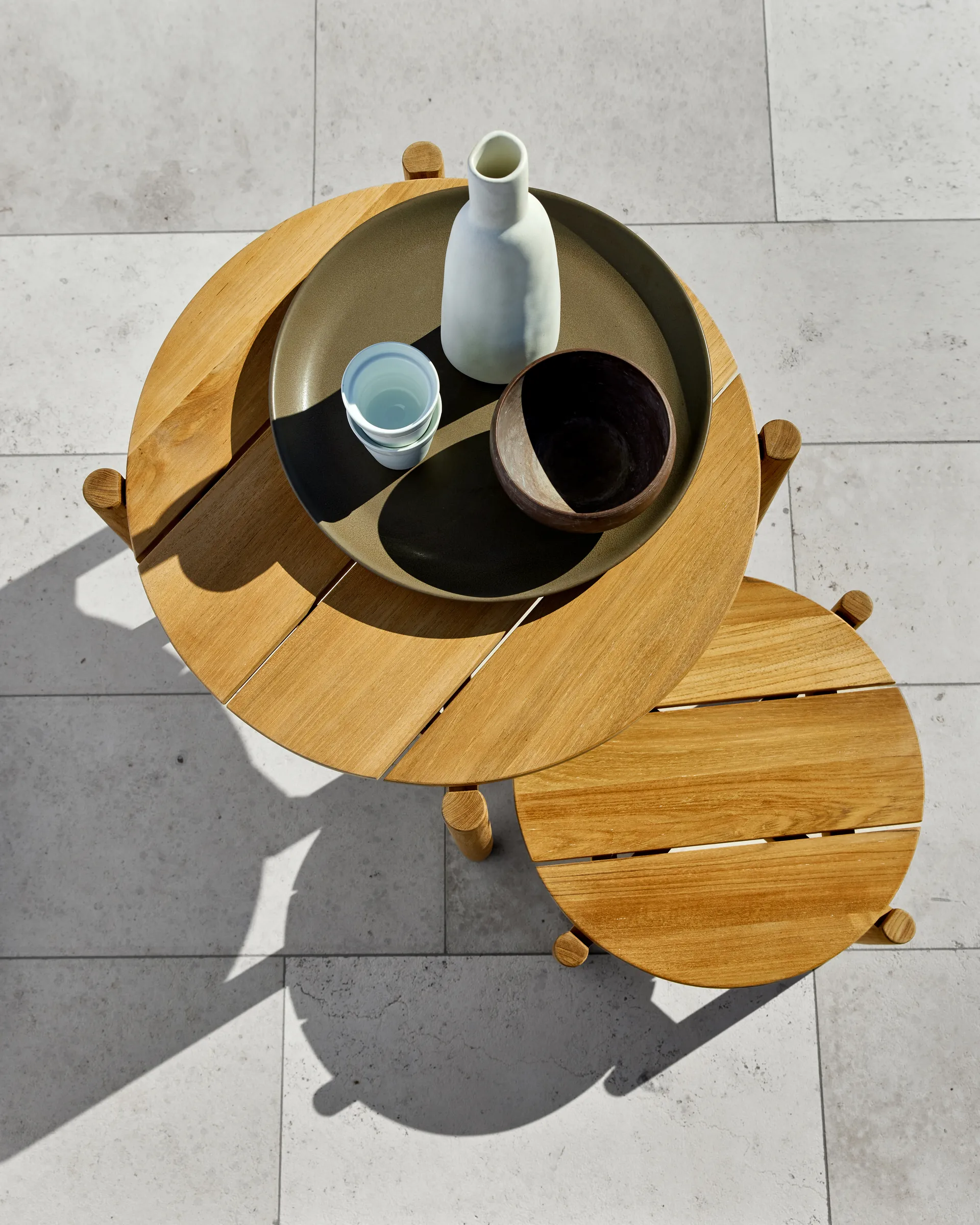 Koster loungebord litet Ø42 cm, Teak Skargaarden