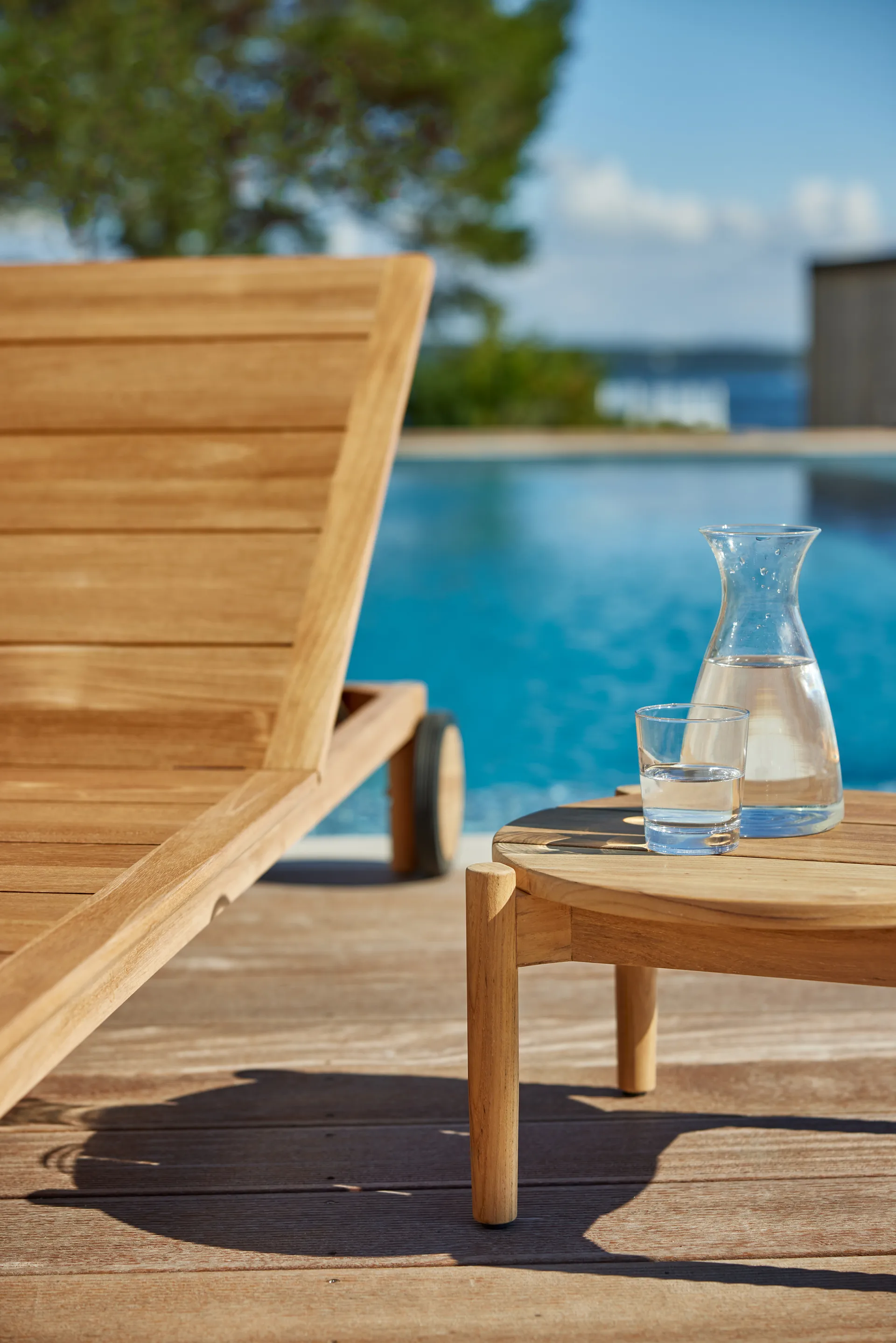 Koster loungebord litet Ø42 cm, Teak Skargaarden