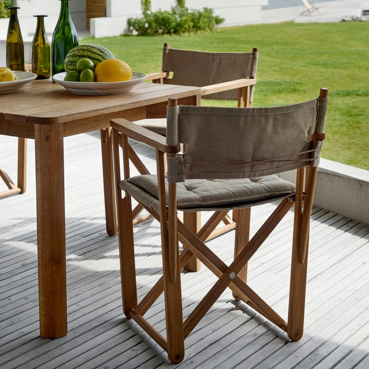 Kryss Dining karmstol, Slate dark grey, teak Skargaarden