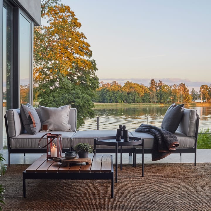 Lidö soffbord - Teak, mörkgrå aluminiumram - Skargaarden