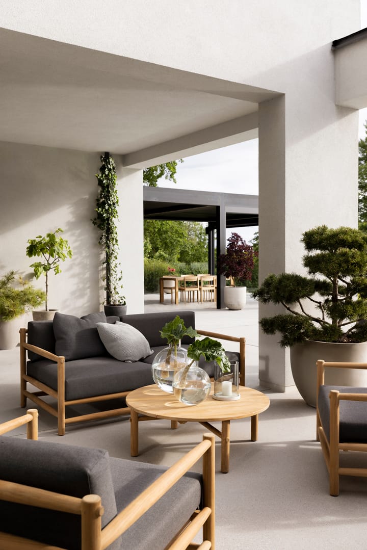 Saltholm soffa teak-gråbrun dyna Skargaarden
