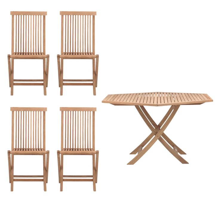 Viken Utegrupp - 1 bord och 4 stolar - teak - undefined - Skargaarden